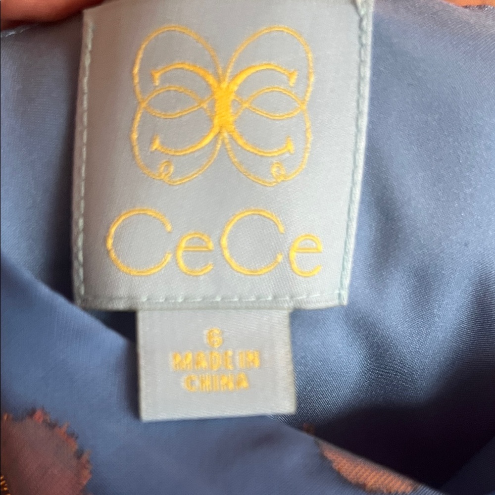 CeCe Blue Dress with Yellow Accents - Picture 2 of 7